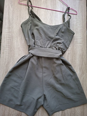 Chaton khaki one-piece jumpsuit like new with belt, size M