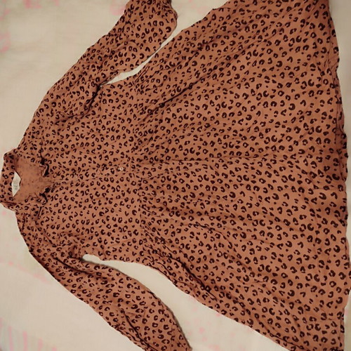 H&M Leopard Shirt Dress like new, cotton, sizes 128-140 cm