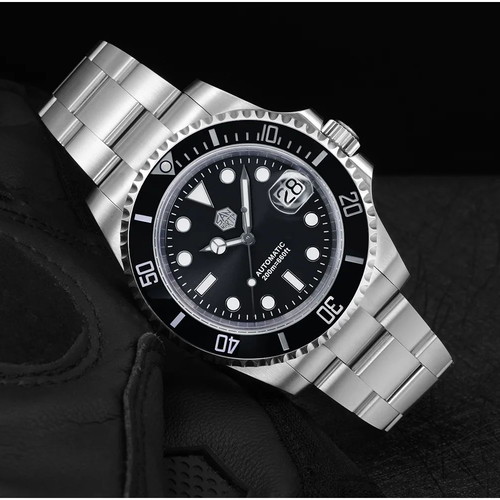 San Martin Automatic Dive Watch like new, 41mm, 200m water resistant