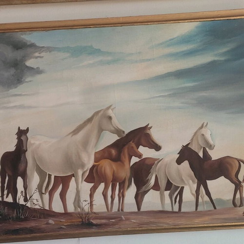Signed acrylic painting 72x52 used, from 1992