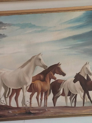 Signed acrylic painting 72x52 used, from 1992