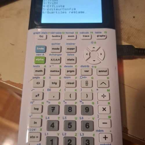 Graphic calculator TI-83 Premium CE used, battery needs replacement