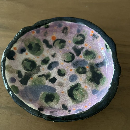 Handmade ceramic plate like new, dishwasher safe, decorative