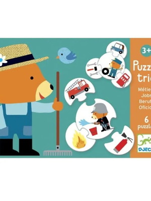 Puzzle Learn the Jobs from 3+ by Djeco new