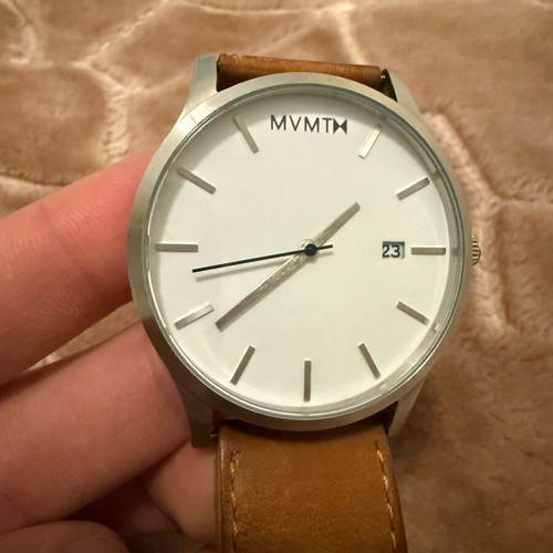 MVMT wristwatch used, unisex, beige and brown