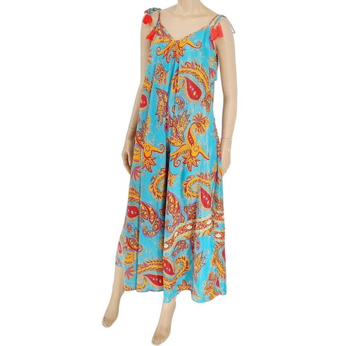 Long viscose dress one size new, multicolor Double Six