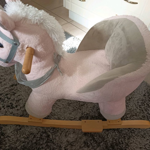 Wooden Rocking Unicorn Pink like new