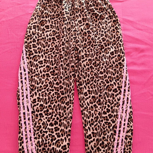Leopard pants like new, size XL, black and brown