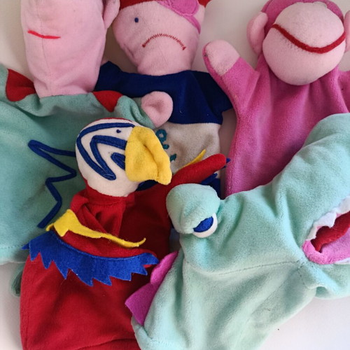 IKEA hand puppets set of 5 used