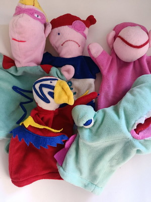 IKEA hand puppets set of 5 used