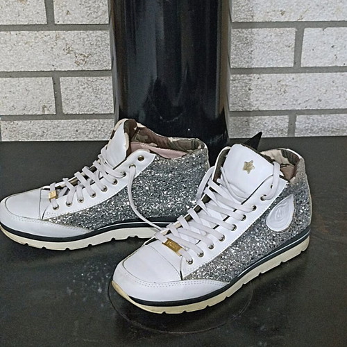 Rollini leather boots like new size 38 with glitter