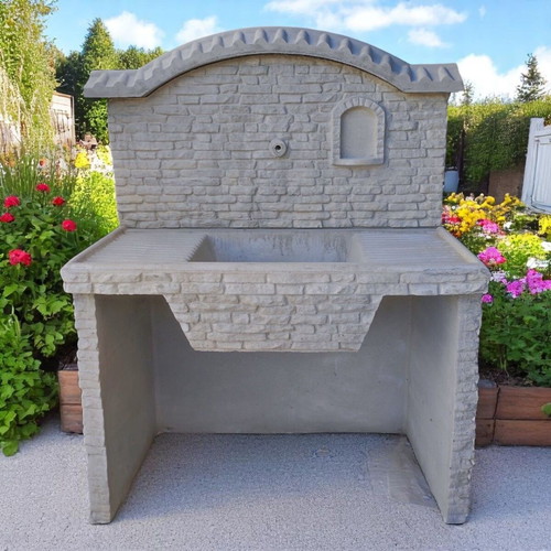 Garden Fountain Elena Outdoor Yard Sink Unpainted