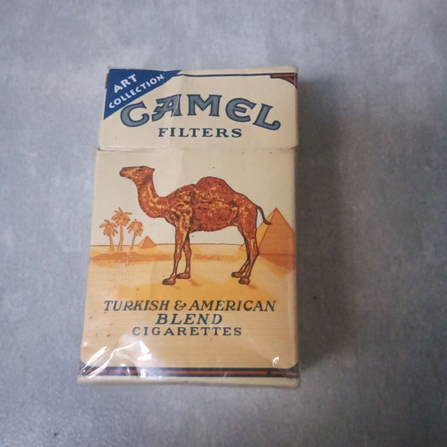Camel hard collectible pack used, Greek, 1980s