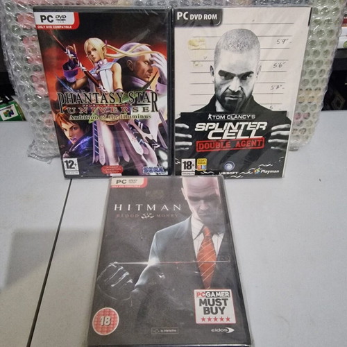 PC Games Lot Hitman Splinter Cell Phantasy Star Universe Illuminus New Sealed