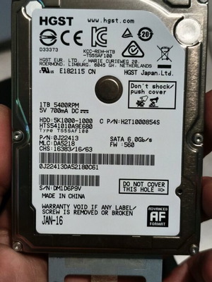 HDD HGST και Toshiba σαν καινούργιο, 1TB και 500GB