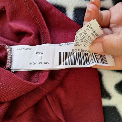 Stradivarius pencil skirt used, large, burgundy, elastic