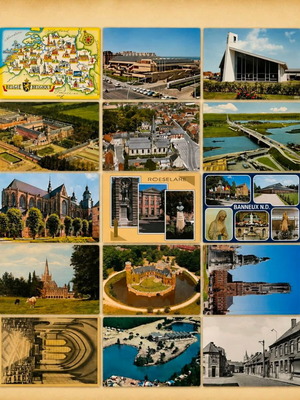 Belgium collectible postcards, set of 15