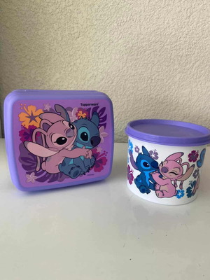 Stitch kids set Tupperware new, 2 pieces