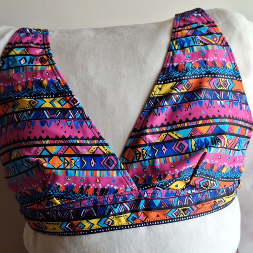 Temu bikini set XL neon ethnic aztec print new