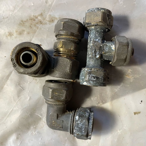 Brass fittings for tuborama used 15mm and 16mm