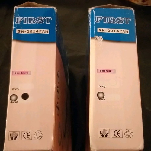 Wired phones new, white and black color, set of 2