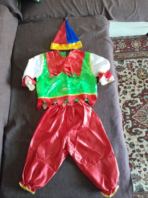 Harlequin costume like new, size 85cm for 3-4 years old