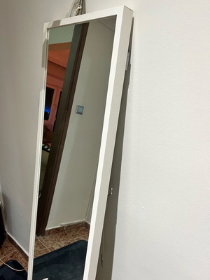 IKEA STAVE full-length mirror used, white frame 40x160 cm