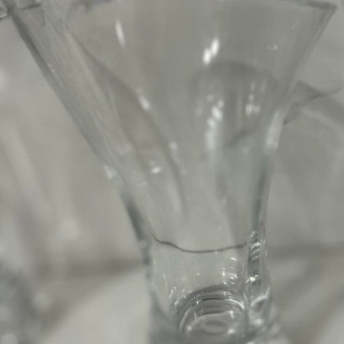 Glass vase new, Germany, 20 cm height