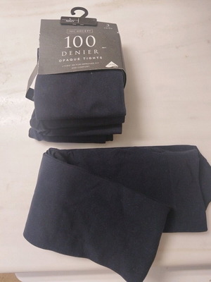 Next pack of 3 blue opaque tights new