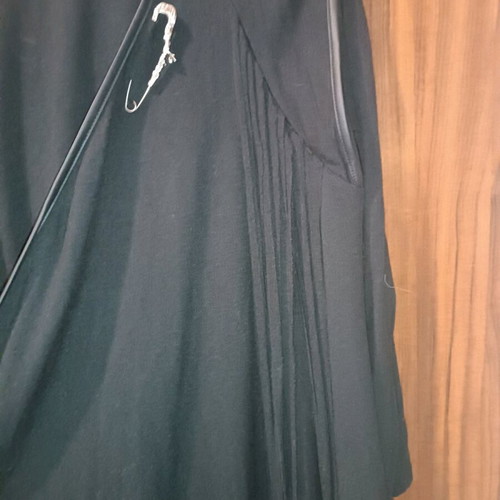 Punk Rave jacket with hood and fringes like new, black