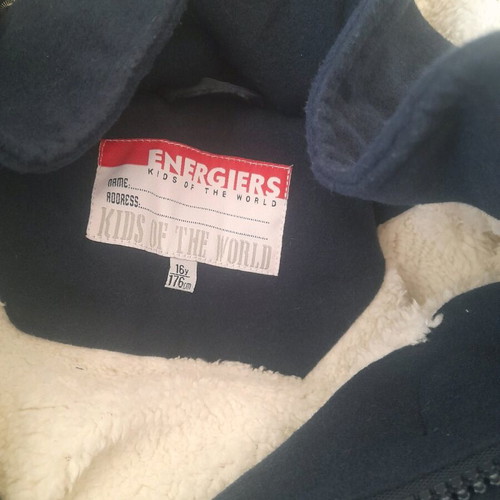 Montgomery style teenage coat blue dark, almost unworn, Energiers