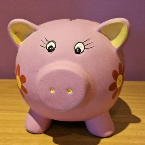 Piggy bank ceramic used without stopper