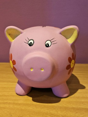 Piggy bank ceramic used without stopper
