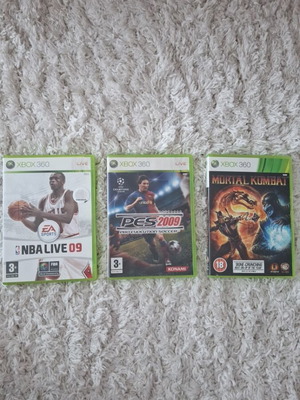 Παιχνίδια Xbox 360 σαν καινούργια NBA Live 2009, PES 2009, Mortal Kombat