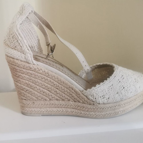 Corina women's espadrilles with woven design, new, beige