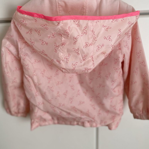 Orchestra jacket used, pink with fluo pink flamingo, 36 months
