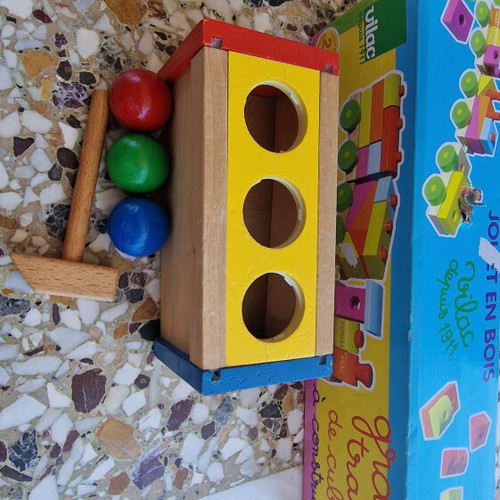 Wooden baby toys and puzzles used, pack