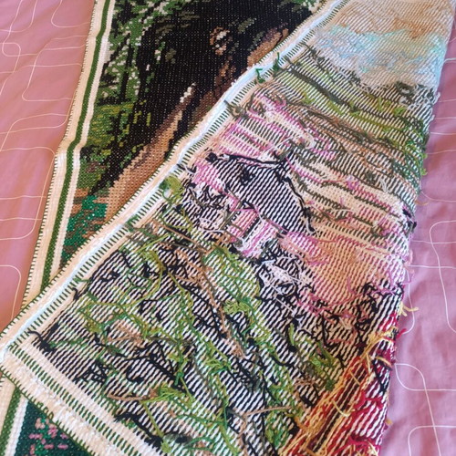 Handmade needlepoint in like-new condition