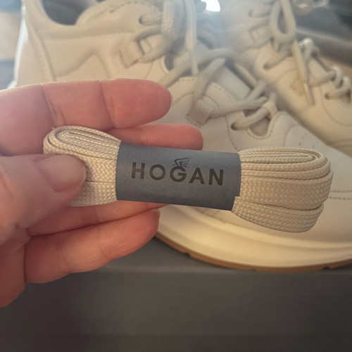 Hogan sneakers beige athletic shoes like new, leather size 39.5