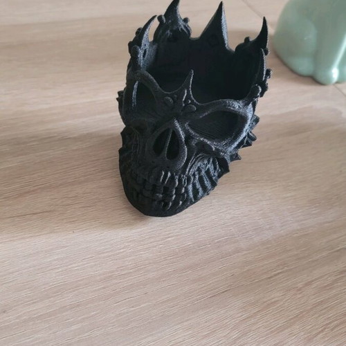 Gothic skull candle holder new
