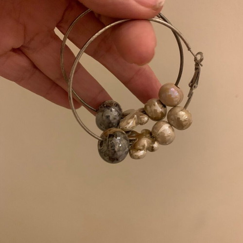 Large earrings like new, big hoops