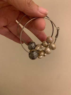 Large earrings like new, big hoops