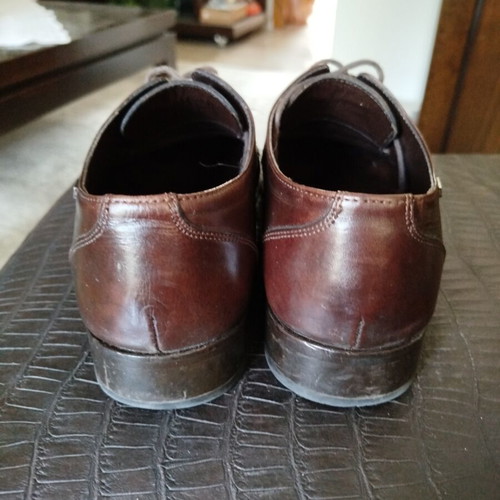 Hugo Boss men's leather lace-up shoes used, size 43, brown