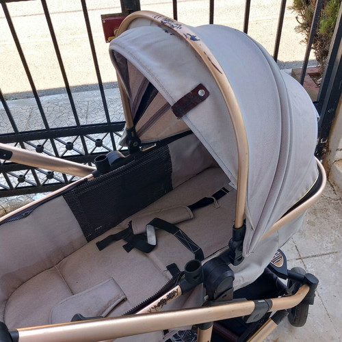 Baby stroller with footmuff and protective bar, up to 25 kg