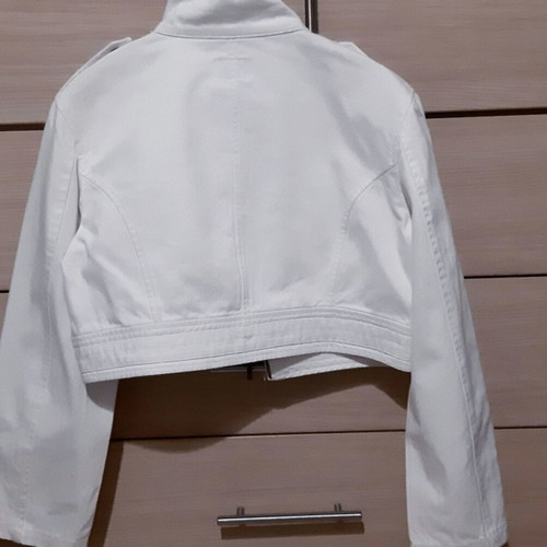 White Pull & Bear Jeans denim cotton jacket Large, like new