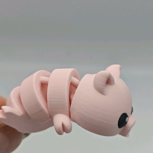 Animal keychains new, set of 6 3D articulated