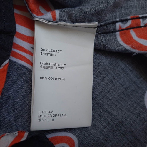 Our Legacy men's long sleeve shirt used, size L/XL, colorful