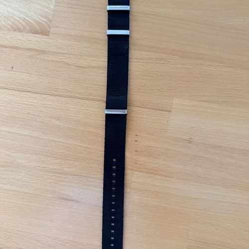 Λουράκι Nato Strap Style Premium Scuba Μαύρο 19mm - 20mm καινούργιο