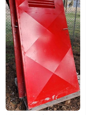 Door used, reinforced, 218x92 with frame