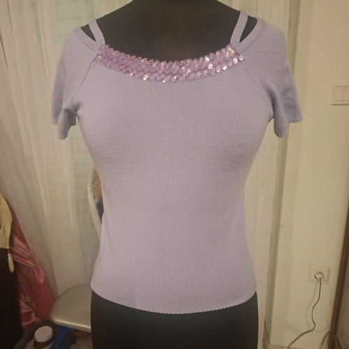 Lilac twin set with sequins size S-M used